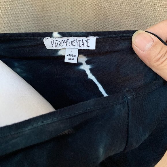 SOLD CLEARANCE PATRONS OF PEACE Boxy Oversized Tie Dye Top - Picture 6 of 13